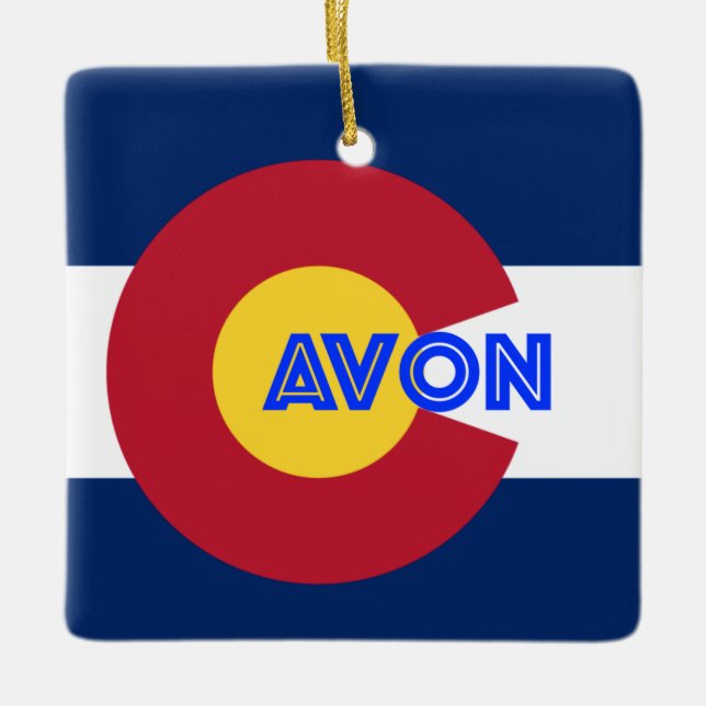 Avon CO Ceramic Ornament (Front)