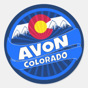 Avon Colorado mountain burst sticker