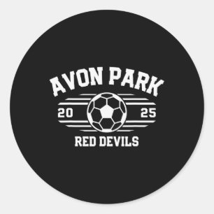 Avon Park Red Devils Soccer Byll 2025 Classic Round Sticker