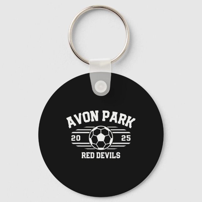 Avon Park Red Devils Soccer Byll 2025  Key Ring (Front)