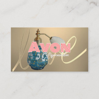 Avon personalised gold business card