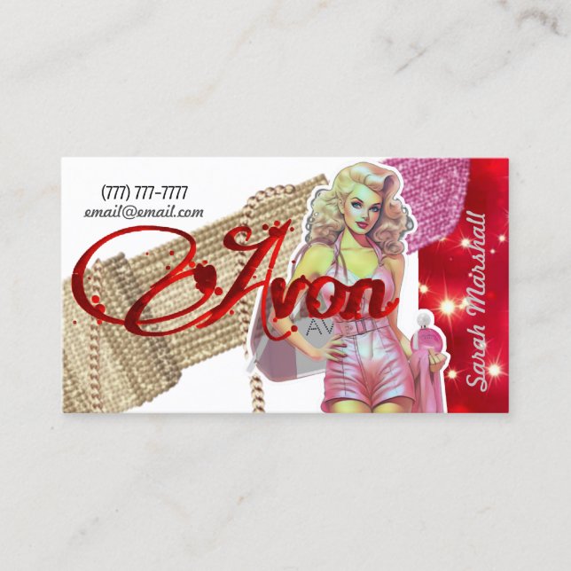 Avon Representative Business Card (Front)