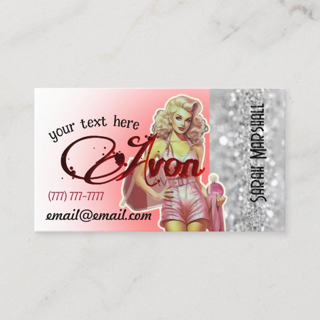 Avon Representative Business Card (Front)