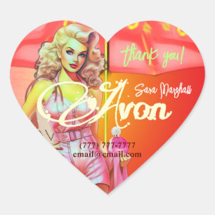 Avon Representative Thank You Heart Sticker