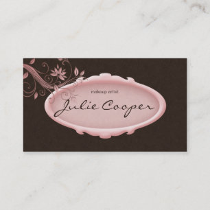 Avon Salon Business Card Spa Floral Pink