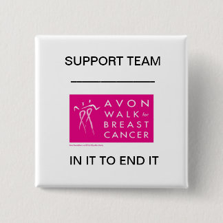 avon-walk-against-breast-cancer 15 cm square badge