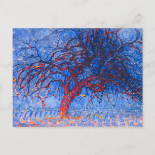 Avond (Evening): The Red Tree - Piet Mondrian - Postcard