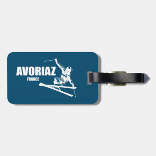 Avoriaz France Skier Luggage Tag
