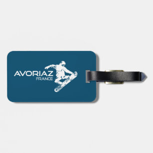 Avoriaz France Snowboarder Luggage Tag