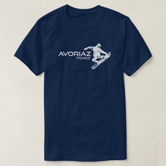 Avoriaz France Snowboarder T-Shirt (Design Front)