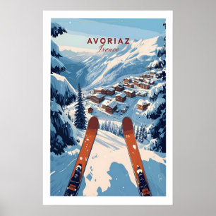Avoriaz Portes du Soleil Slopes Print French