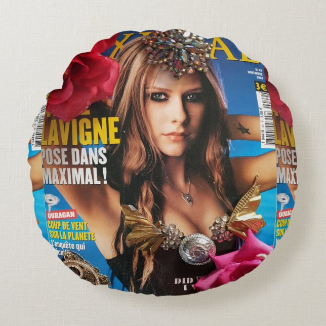 Avril Lavigne Round Cushions (Front)
