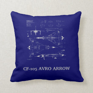 Avro Arrow Blueprint Cushion
