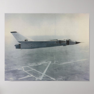 Avro Arrrow- RL203 over Runway Poster