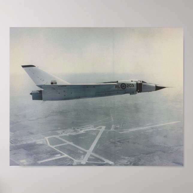 Avro Arrrow- RL203 over Runway Poster (Front)