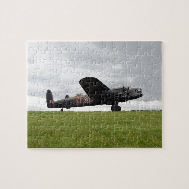Avro Lancaster On The Field Jigsaw Puzzle (Horizontal)