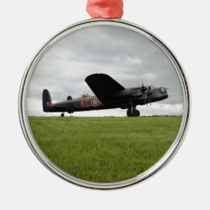 Avro Lancaster On The Field Metal Ornament
