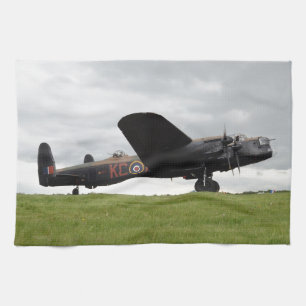 Avro Lancaster On The Field Tea Towel