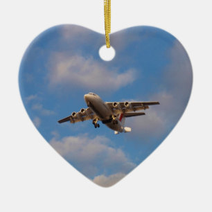 Avro RJ85 Jet Landing Ceramic Ornament