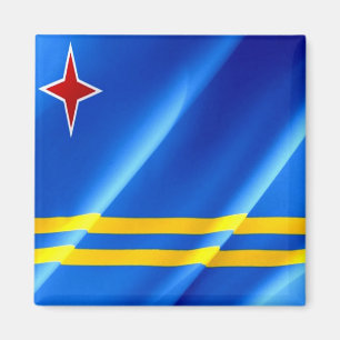 AW - Aruba - Flag Waving Magnet