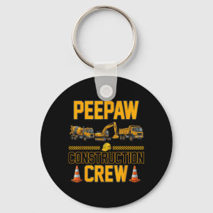 aw Construction Crew Birthday Boy Truck Key Ring