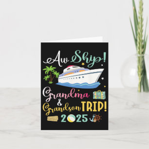 Aw Cruise Ship Grandma And Grandson Trip 2025 Fami Card