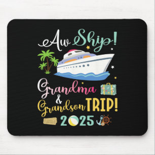 Aw Cruise Ship Grandma And Grandson Trip 2025 Fami Mouse Pad