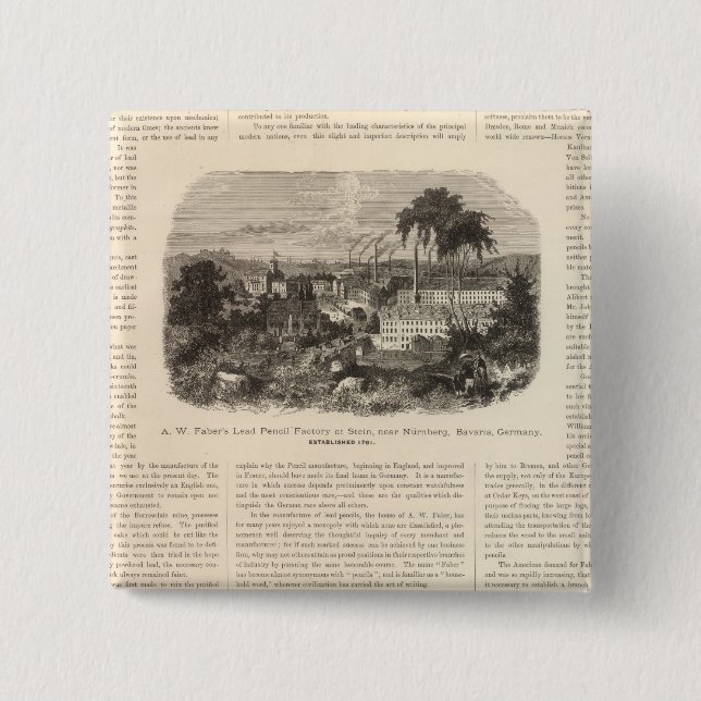 AW Faber's Lead Pencils 15 Cm Square Badge (Front)