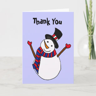 AW- Happy Snowman Thank You card