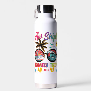 Aw Ship Family Trip Colourful Group Matching Water Bottle