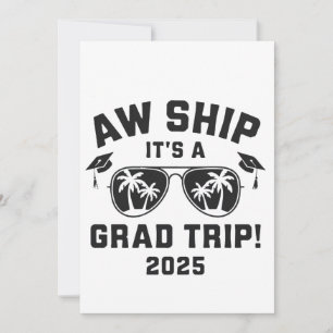 Aw Ship It's a Grad Trip 2025 Summer Trip Matching Thank You Card