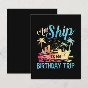 Aw Ship It's My Birthday Trip RSVP Card
