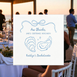 Aw Shuck Oyster Coastal Bachelorette Party Napkin