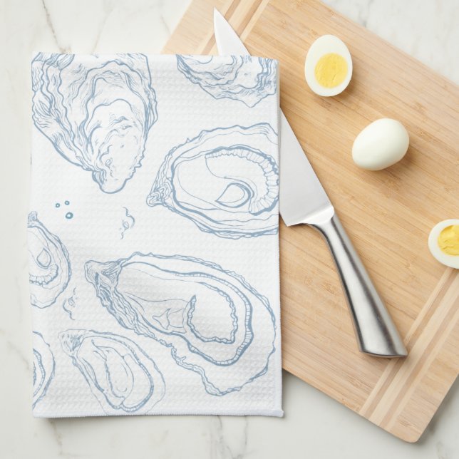 Aw Shucks Oyster Kitchen Towel (Quarter Fold)