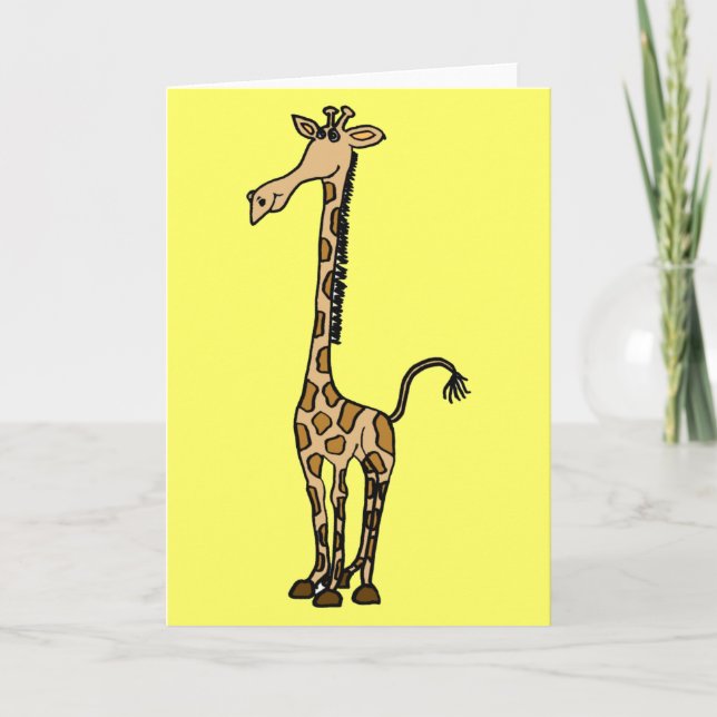 AW- Whimsical Giraffe Note card or Greeting Card (Front)