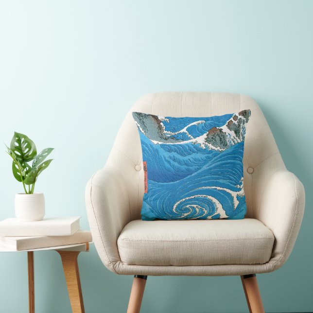 Awa Province, Naruto Whirlpools by Ando Hiroshige Cushion (Chair)