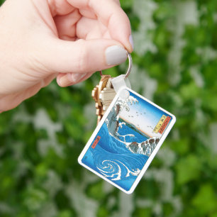 Awa Province, Naruto Whirlpools by Ando Hiroshige Key Ring