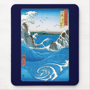 Awa Province, Naruto Whirlpools by Ando Hiroshige Mouse Pad