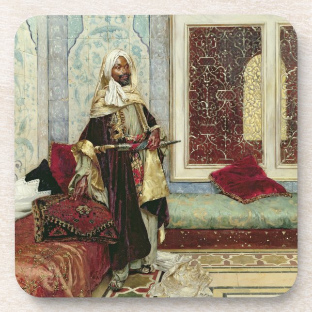 Awaiting an Audience (oil on panel) Coaster (Front)