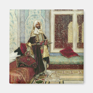 Awaiting an Audience (oil on panel) Magnet