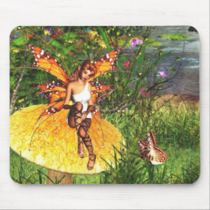 awaiting autumn fairy mousepad