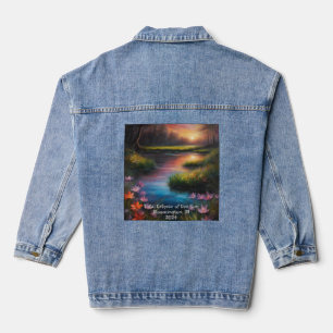 Awaiting The Solar Eclipse Add Text Spring 2024 Denim Jacket