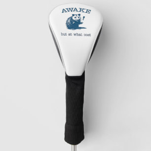 Awake But at What Coast Opposum Possum Retro Golf Head Cover