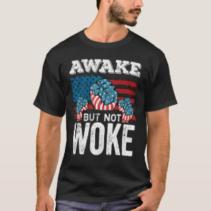 Awake But Not Woke American Flag Against Censorshi T-Shirt