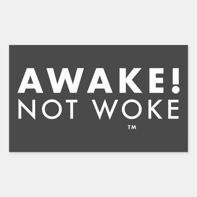 Awake! Not Woke™ LOGO Sticker (Front)