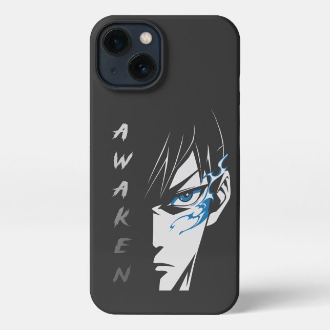 AWAKEN – Half Face Anime T-Shirt iPhone Case (Back)