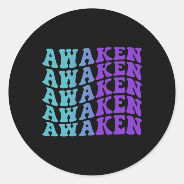 Awaken Prevention Classic Round Sticker (Front)