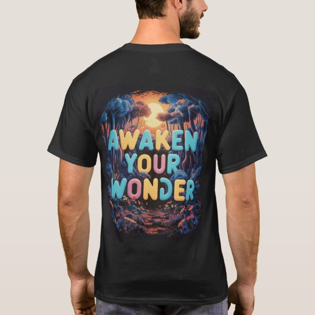Awaken Your Wonder – Adventure-Inspired T-Shirt De (Back)