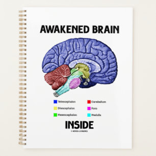 Awakened Brain Inside Brain Anatomy Geek Humour Planner