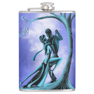 Awakening Moon Romantic Dancer Hip Flask